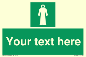 Custom sign safe condition Survival clothing